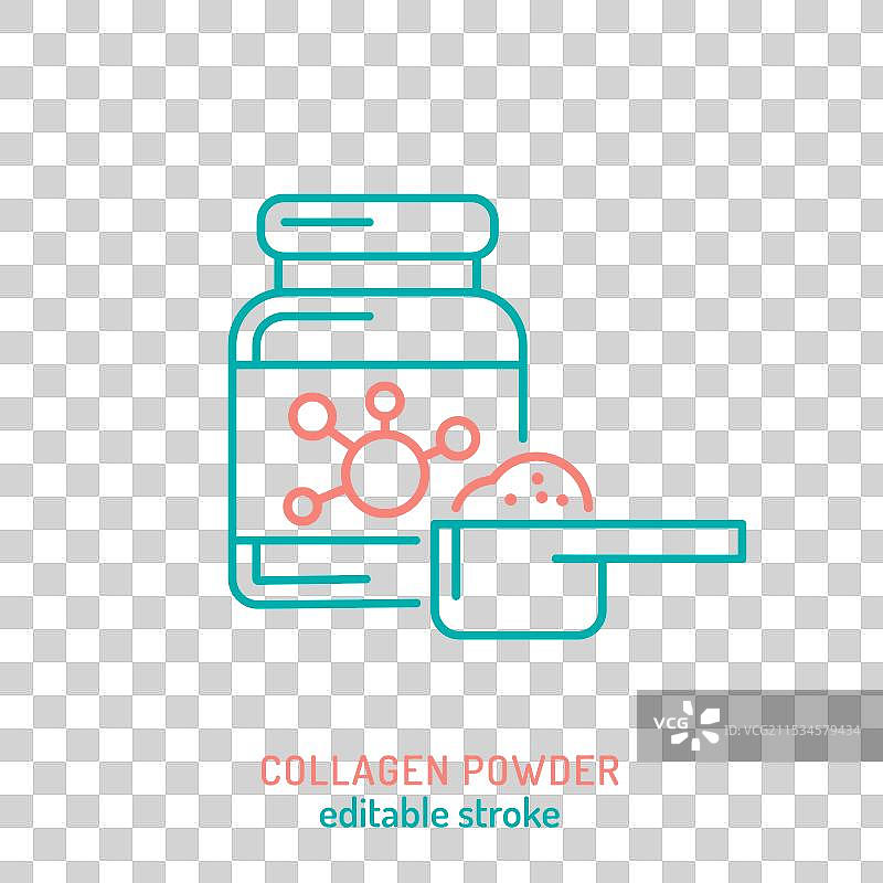 胶原蛋白线条图标 连接组织蛋白图片素材