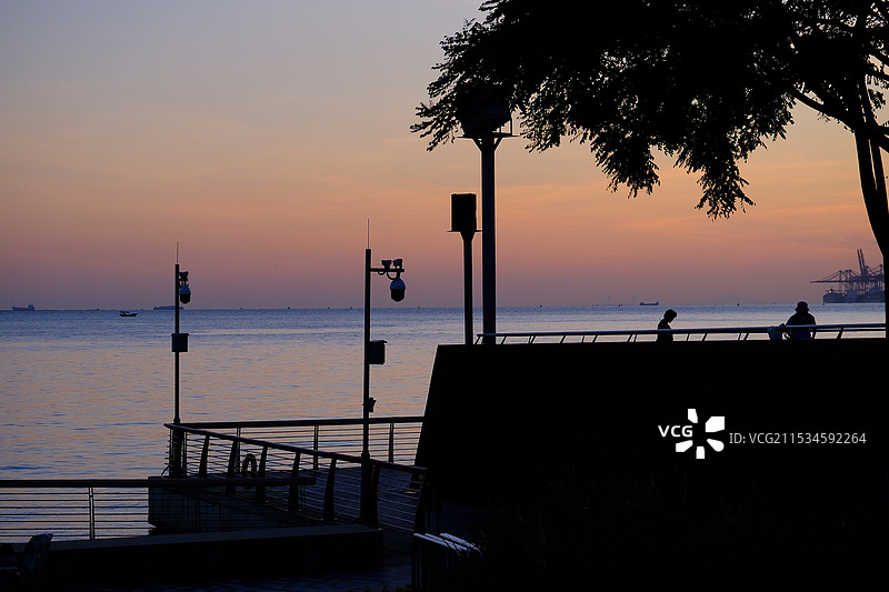 蛇口日落图片素材