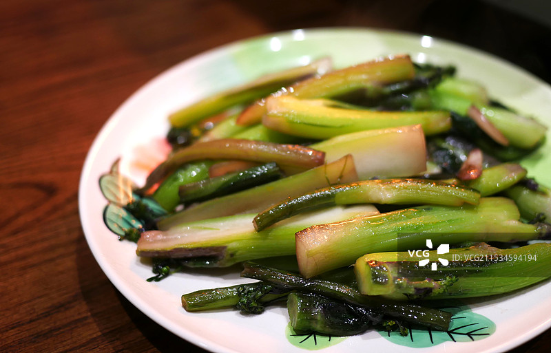 清炒洪山菜苔图片素材