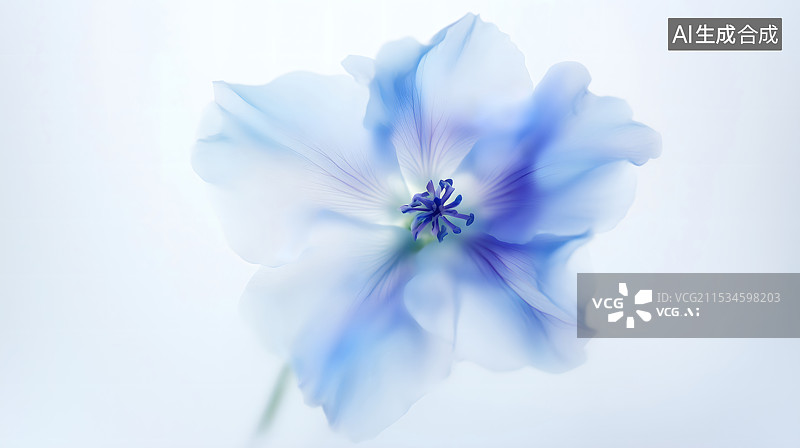 【AI数字艺术】蓝色飞燕草花特写艺术背景图片素材