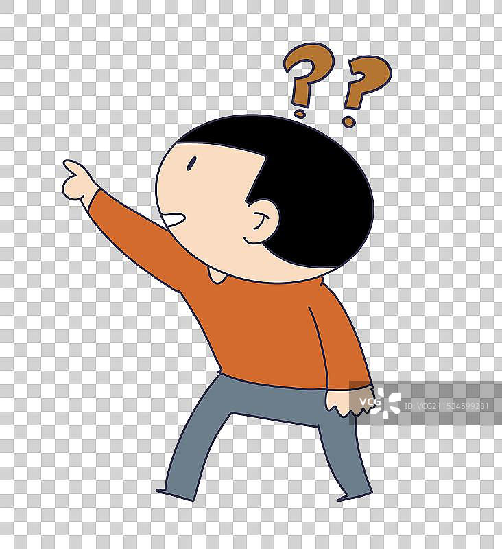 伸手指疑问的人物图片素材