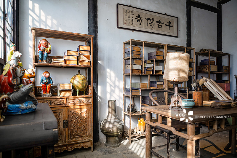 淮安吴承恩故居的书房和卧室图片素材