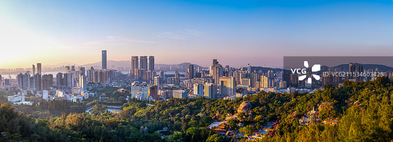 厦门市思明区西部全景图图片素材