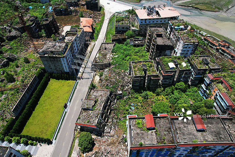 四川北川地震遗址图片素材