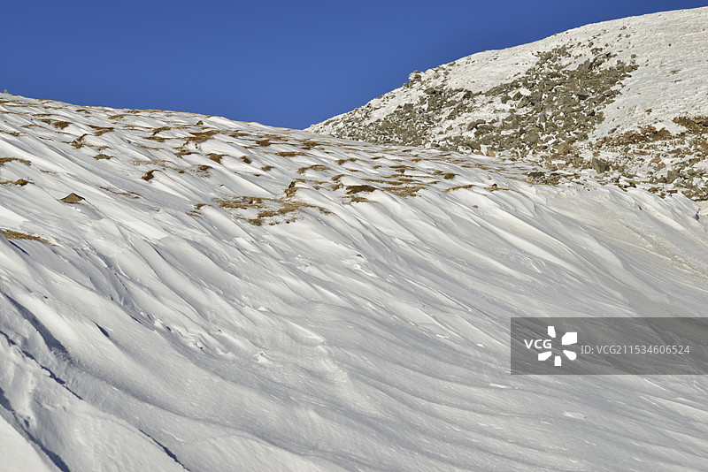 2024年雪后五台山，北台顶风光，五台山雪景图片素材