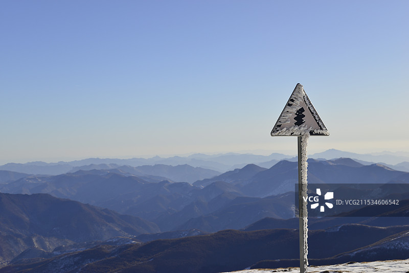 2024年雪后五台山，北台顶风光，五台山雪景图片素材