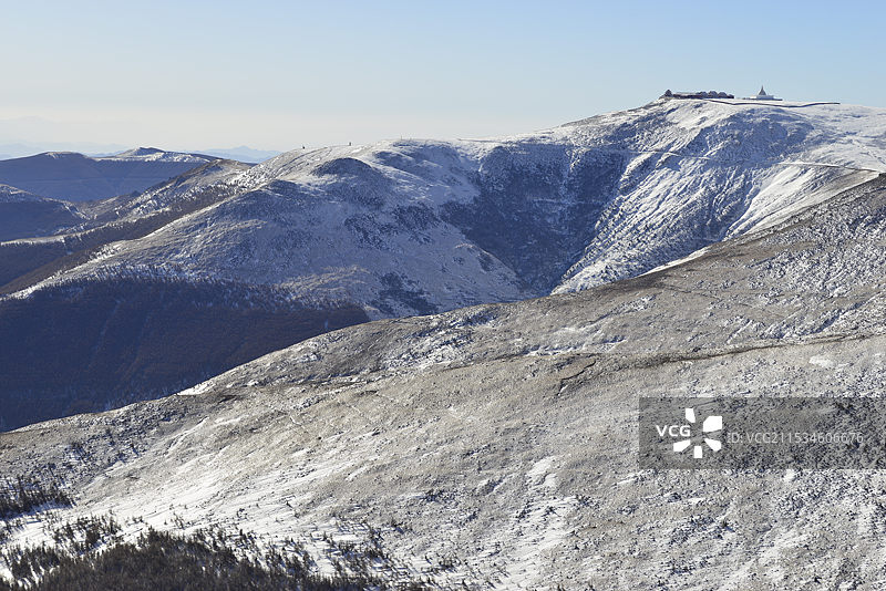 2024年雪后五台山，北台顶风光，五台山雪景图片素材