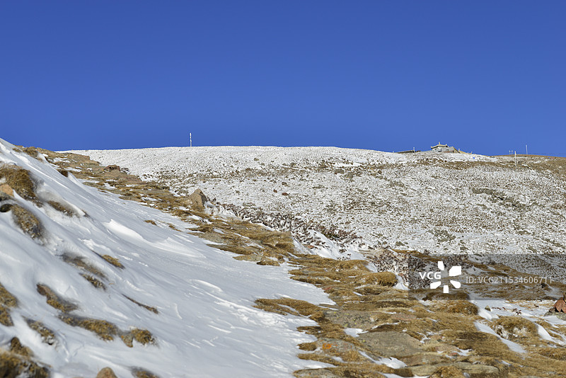 2024年雪后五台山，北台顶风光，五台山雪景图片素材