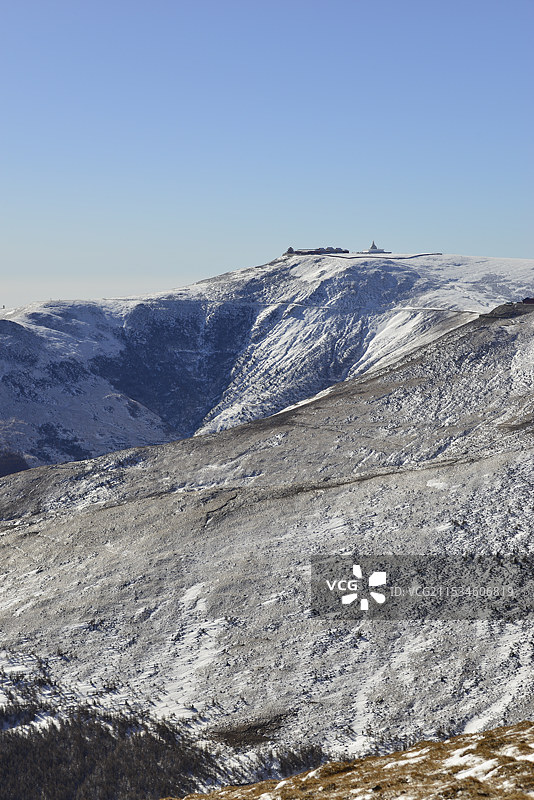 2024年雪后五台山，北台顶风光，五台山雪景图片素材