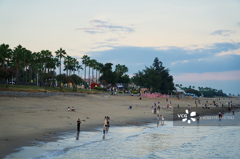 海边日落时图片素材