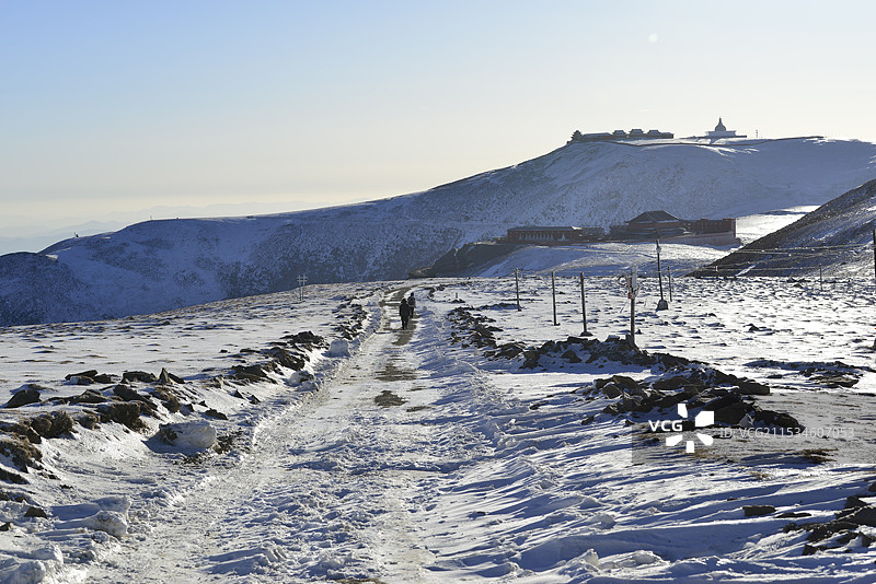2024年雪后五台山，北台顶风光，五台山雪景图片素材
