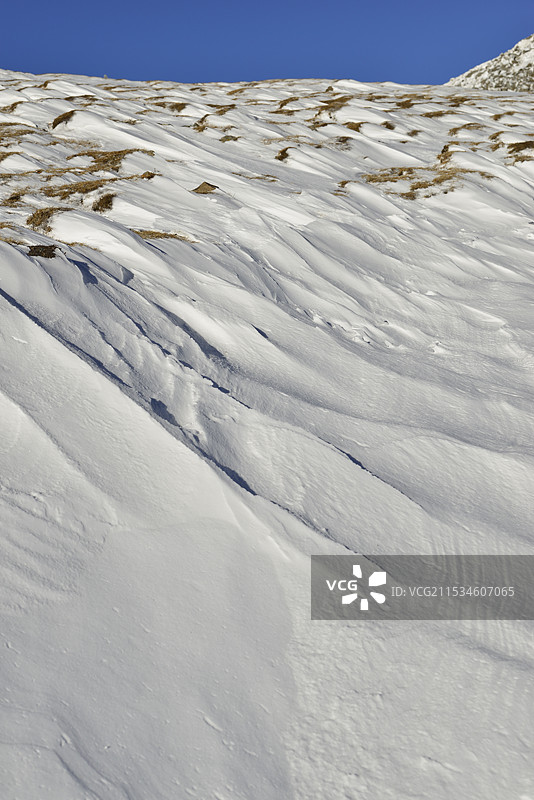 2024年雪后五台山，北台顶风光，五台山雪景图片素材