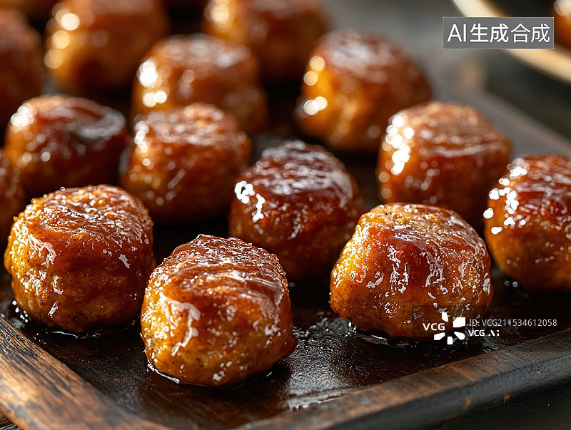 【AI数字艺术】香气四溢的肉丸图片素材