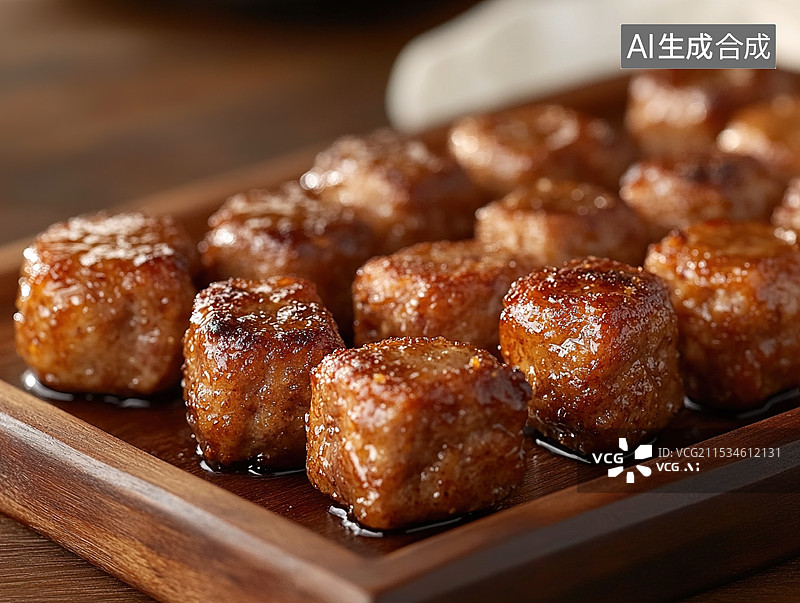 【AI数字艺术】香气四溢的肉丸图片素材