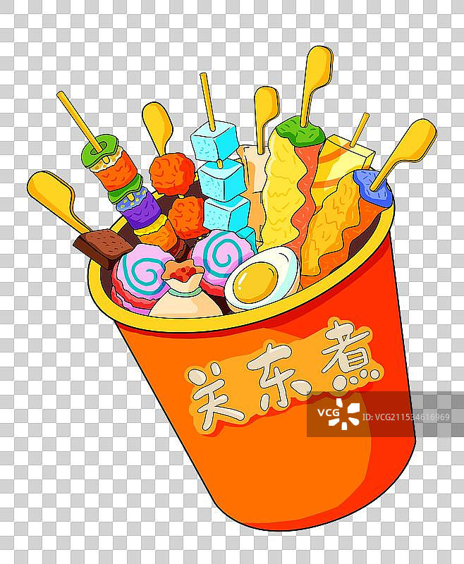 关东煮火锅串串插画元素素材图片素材