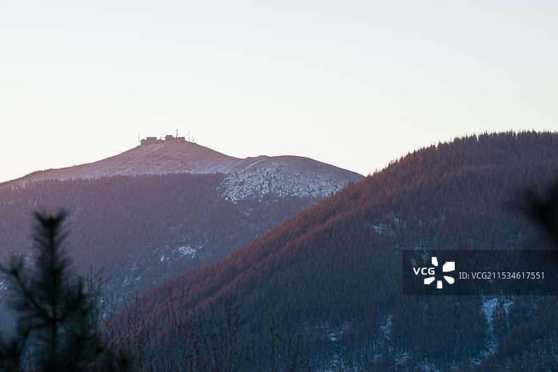 2024年腊月，雪后五台山，金阁寺，大南庄，南台图片素材