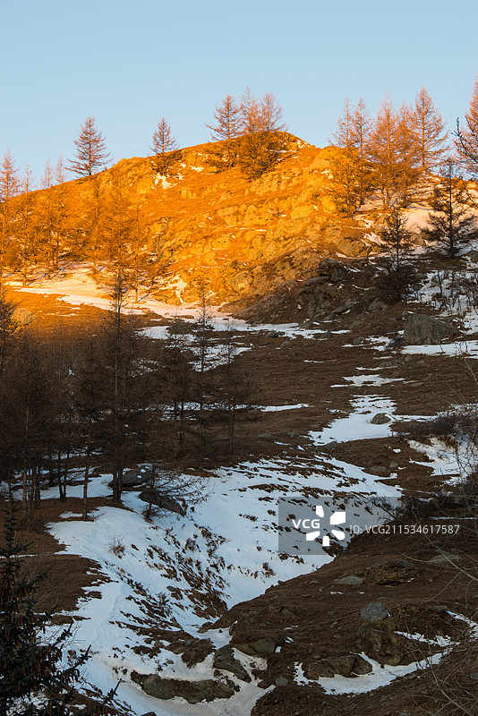 2024年腊月，雪后五台山，金阁寺，大南庄，南台图片素材