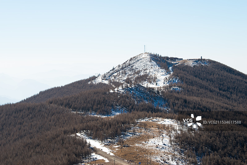 2024年腊月，雪后五台山，金阁寺，大南庄，南台图片素材