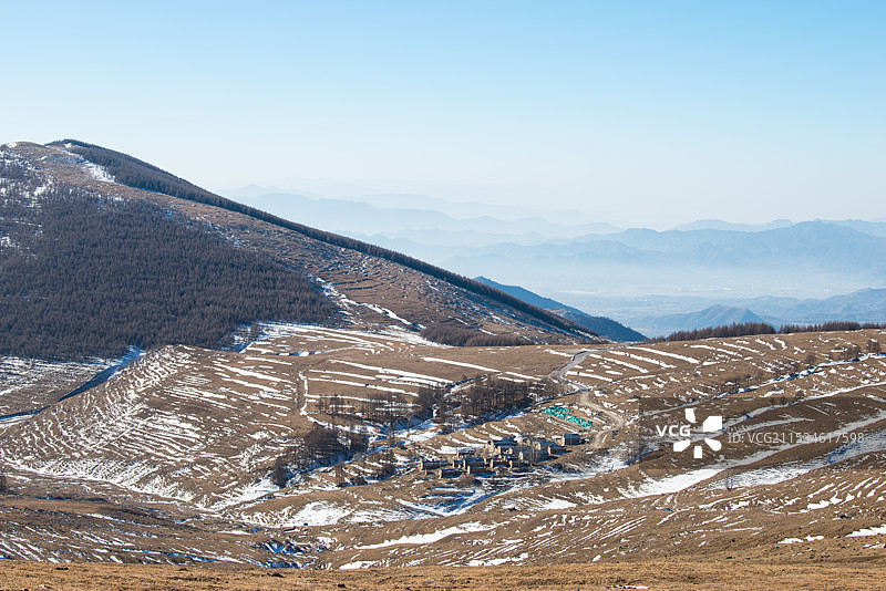 2024年腊月，雪后五台山，金阁寺，大南庄，南台图片素材