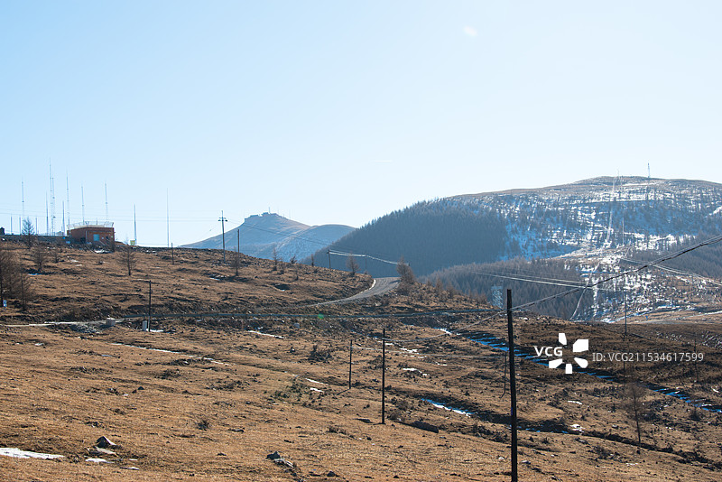 2024年腊月，雪后五台山，金阁寺，大南庄，南台图片素材