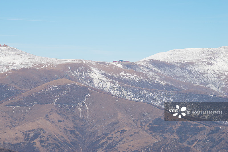 2024年腊月，雪后五台山，金阁寺，大南庄，南台图片素材