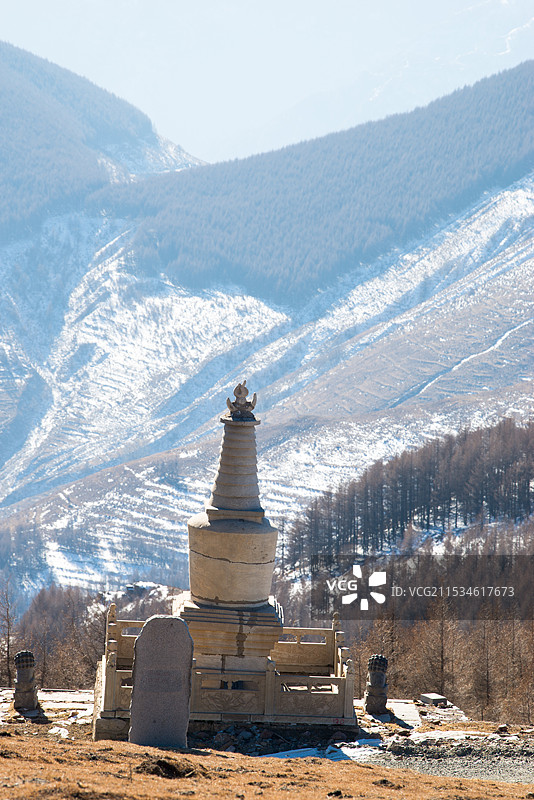 2024年腊月，雪后五台山，金阁寺，大南庄，南台图片素材