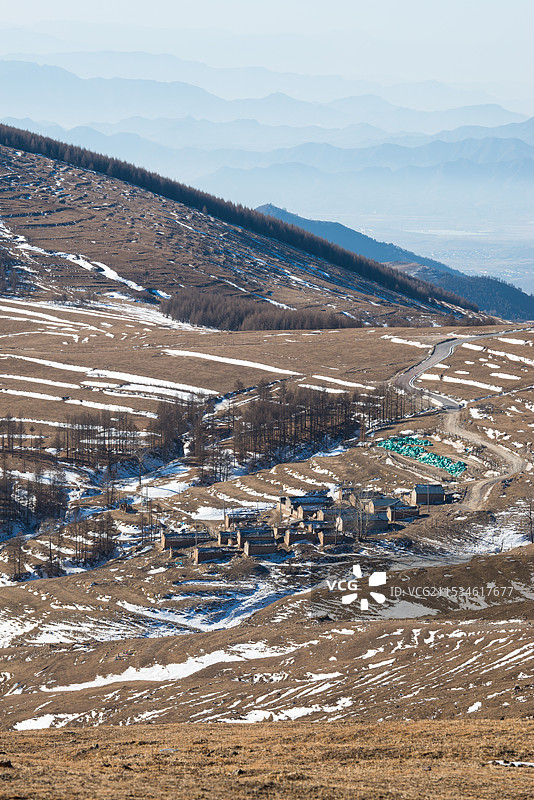 2024年腊月，雪后五台山，金阁寺，大南庄，南台图片素材