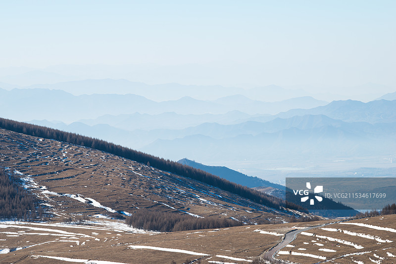 2024年腊月，雪后五台山，金阁寺，大南庄，南台图片素材