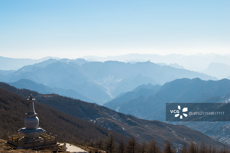 2024年腊月，雪后五台山，金阁寺，大南庄，南台图片素材