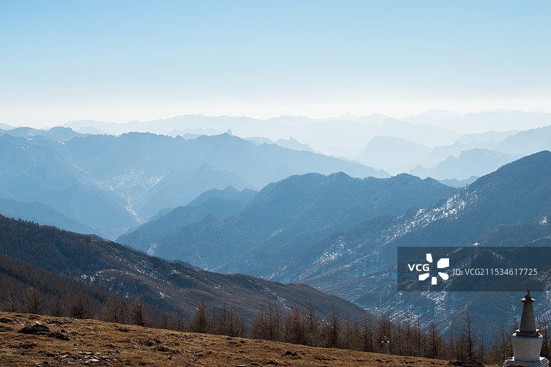 2024年腊月，雪后五台山，金阁寺，大南庄，南台图片素材