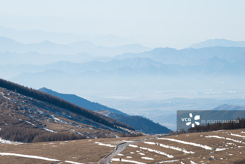 2024年腊月，雪后五台山，金阁寺，大南庄，南台图片素材