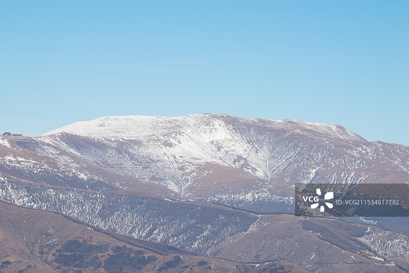 2024年腊月，雪后五台山，金阁寺，大南庄，南台图片素材