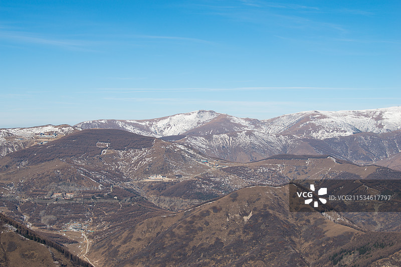 2024年腊月，雪后五台山，金阁寺，大南庄，南台图片素材