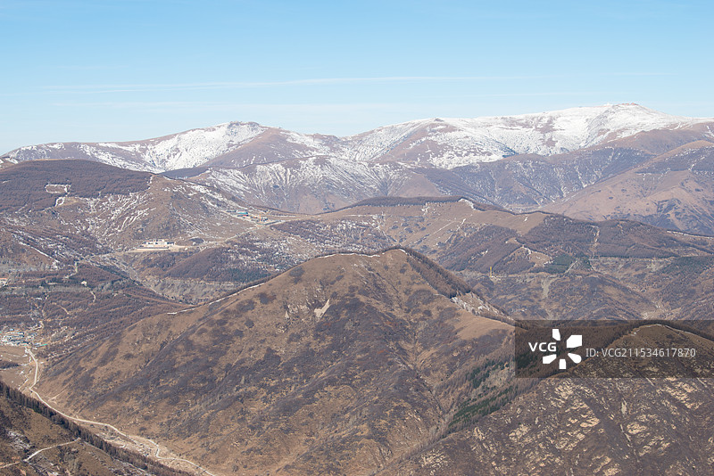 2024年腊月，雪后五台山，金阁寺，大南庄，南台图片素材