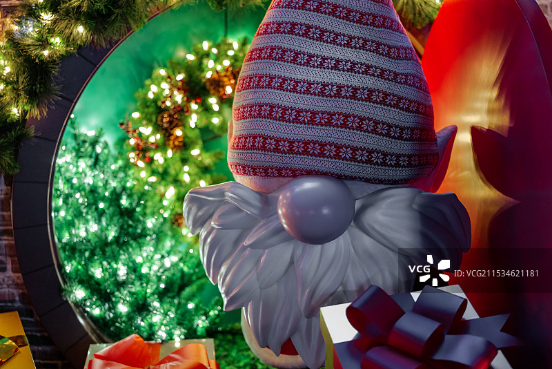 圣诞老人装饰特写图片素材