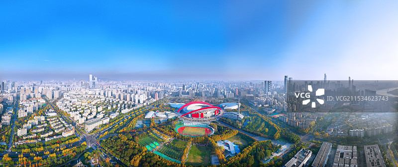 航拍中国江苏南京奥林匹克体育中心（南京奥体中心）图片素材