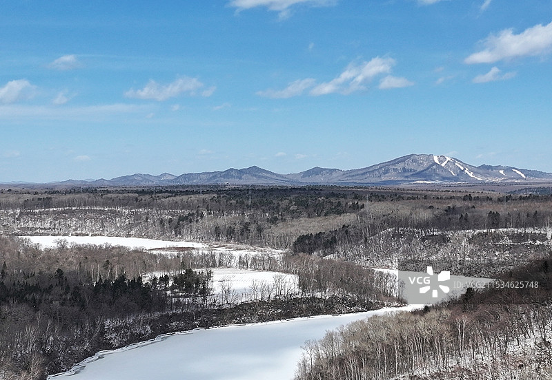 早春的头道松花江图片素材