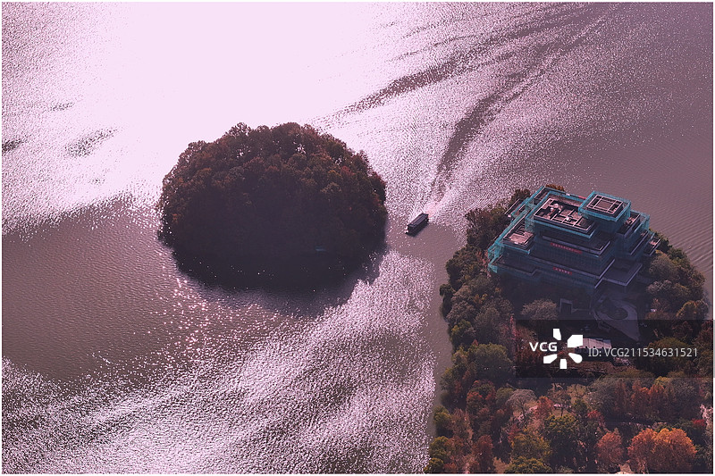 冬天的青山湖图片素材