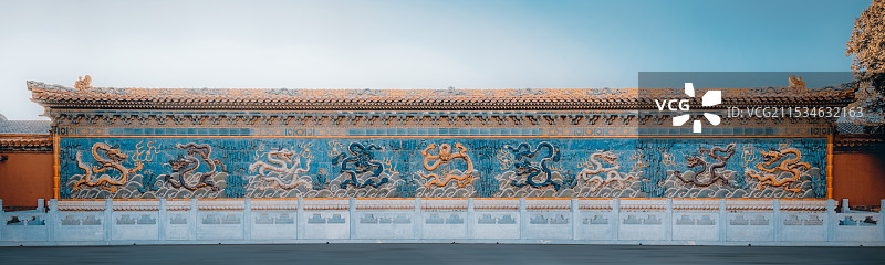 故宫九龙壁全景图片素材