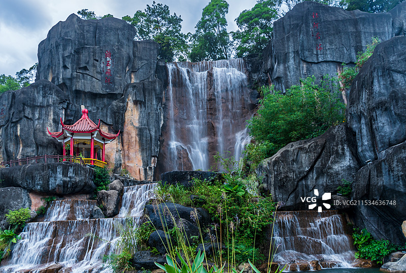 福州金鸡山瀑布图片素材