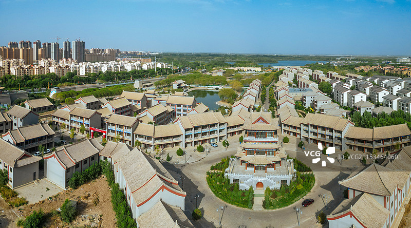 张掖 城市湿地博物馆 边塞竞技体育中心 湿地公园 甘州府城 玉水苑图片素材