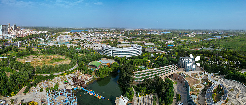 张掖 城市湿地博物馆 边塞竞技体育中心 湿地公园 甘州府城 玉水苑图片素材