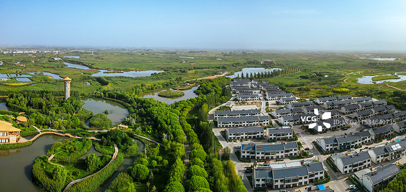 张掖 城市湿地博物馆 边塞竞技体育中心 湿地公园 甘州府城 玉水苑图片素材