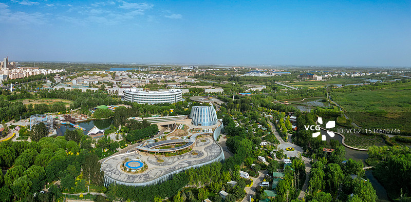 张掖 城市湿地博物馆 边塞竞技体育中心 湿地公园 甘州府城 玉水苑图片素材