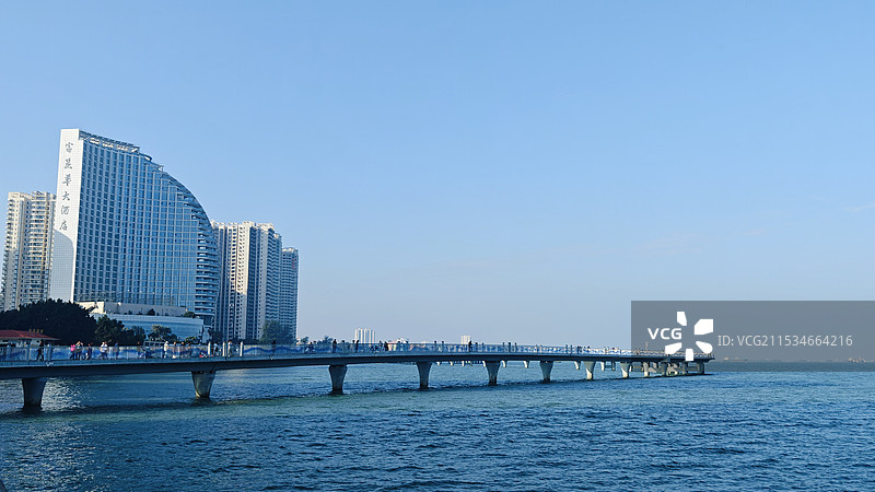 广西北海 海上观光栈道图片素材