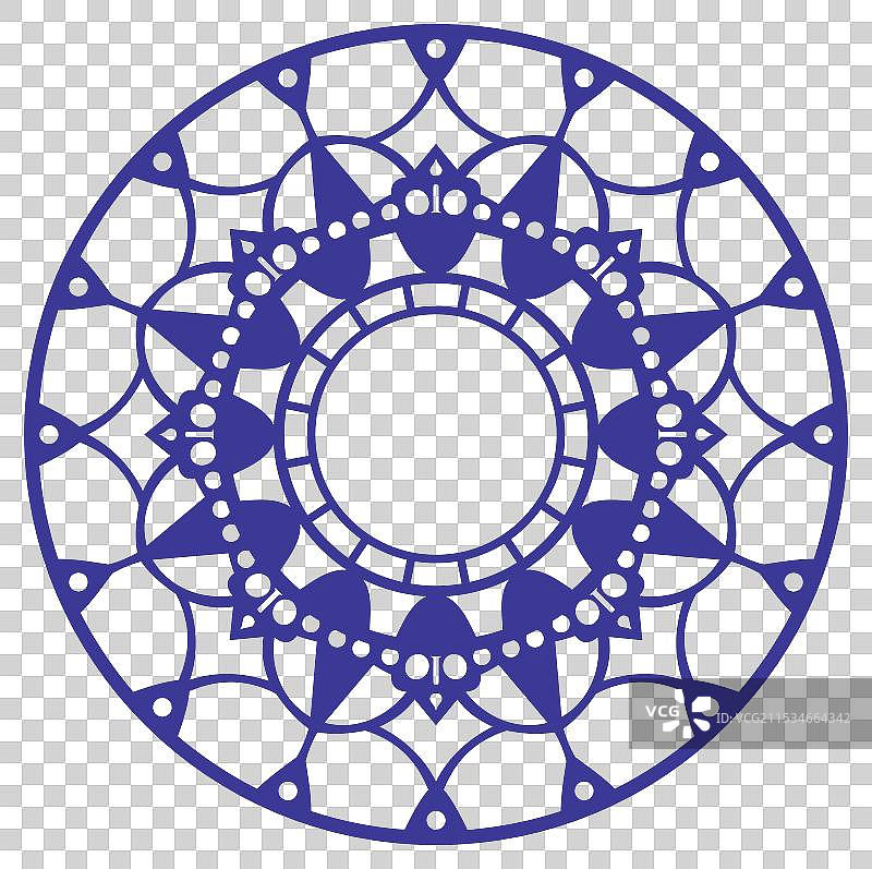 线条艺术几何曼荼罗图片素材