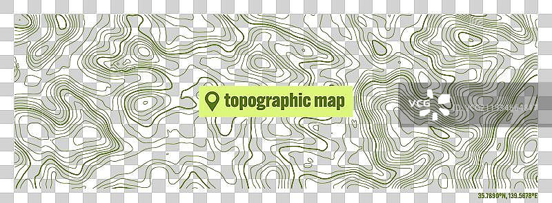 彩色地形图与等高线图片素材