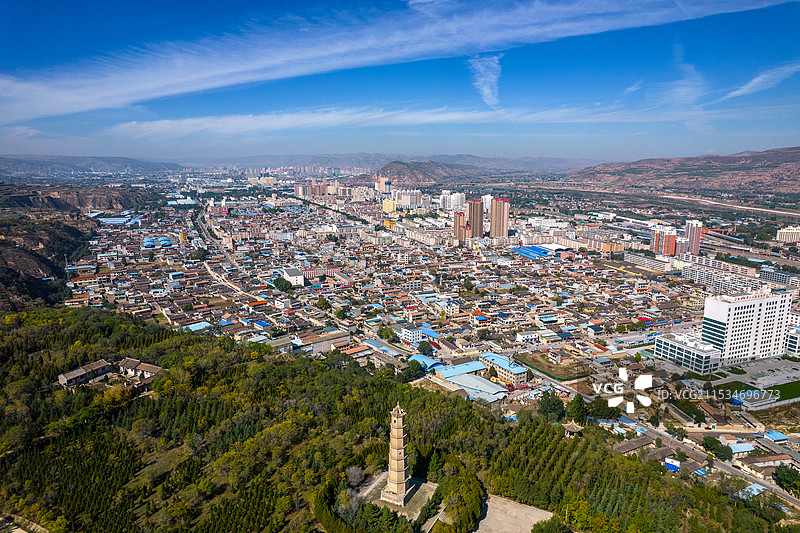 中国甘肃省定西市陇西县文峰塔图片素材