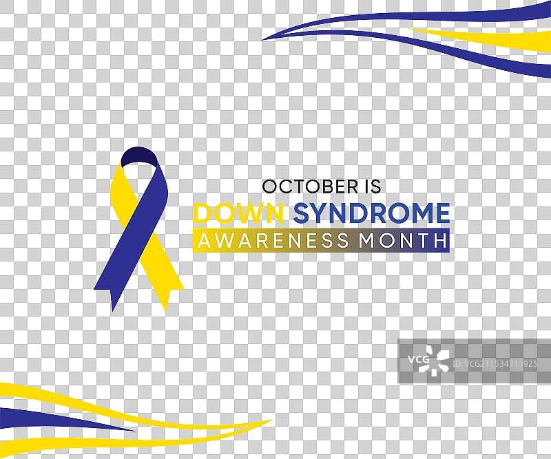 唐氏综合症意识月每年庆祝。图片素材