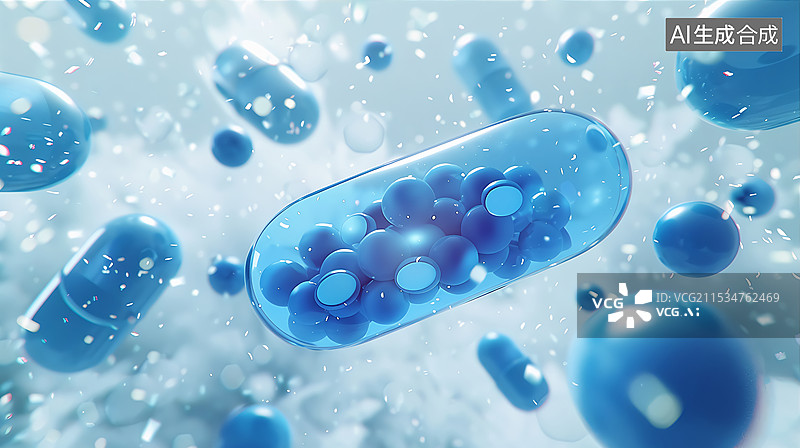 【AI数字艺术】科技医疗药瓶研制研发插图图片素材